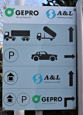 Gepro News: New sign system erected